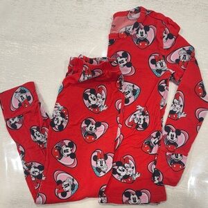 Posh Peanut Red Minnie Mouse Kids Pajama Set